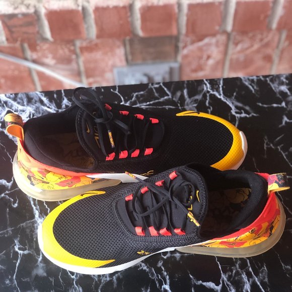 Nike Airmax 27C Floral Heel Orange Sneakers Size10 - Picture 2 of 8